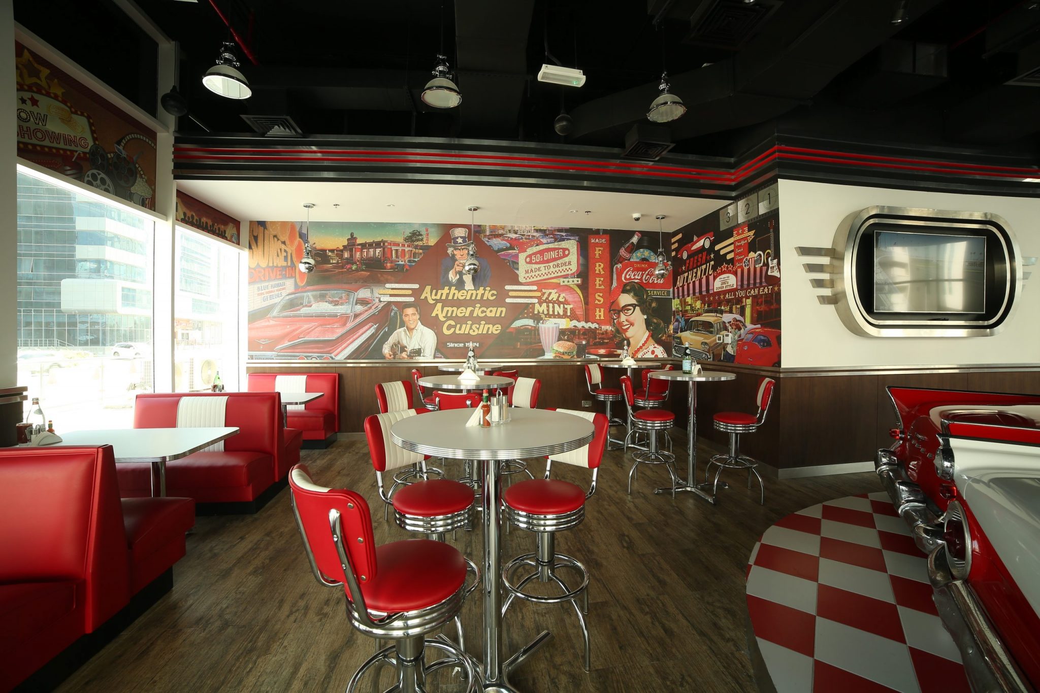 American Diner Interior Fit out in Dubai Capstone Interior Design LLC